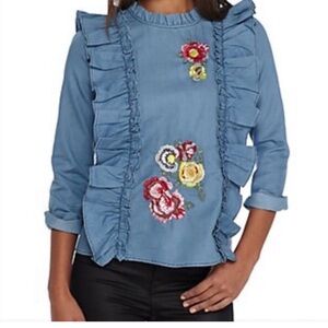 Zara chambray blouse